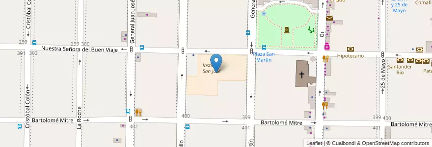 Mapa de ubicacion de Instituto San José en アルゼンチン, ブエノスアイレス州, Partido De Morón, Morón.