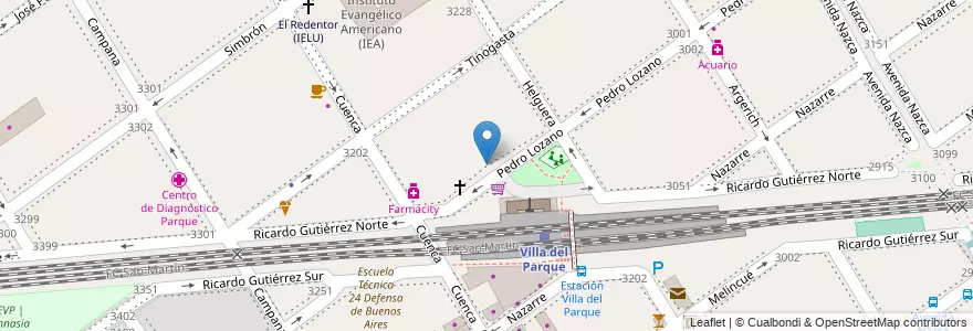 Mapa de ubicacion de Instituto San José de Villa del Parque, Villa del Parque en Argentina, Ciudad Autónoma De Buenos Aires, Buenos Aires, Comuna 11.