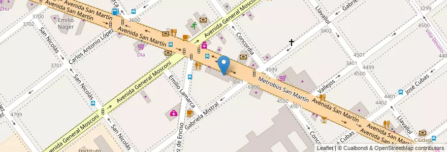 Mapa de ubicacion de Instituto San José, Villa Devoto en Аргентина, Буэнос-Айрес, Буэнос-Айрес, Comuna 11.