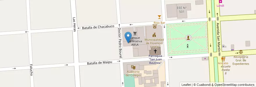 Mapa de ubicacion de Instituto "San Juan Bautista" en アルゼンチン, ブエノスアイレス州, Partido De Florencio Varela, Florencio Varela.