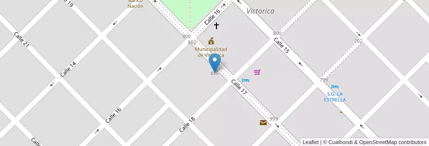 Mapa de ubicacion de Instituto San Juan Bosco - P4 en Argentinien, La Pampa, Municipio De Victorica, Departamento Loventué, Victorica.