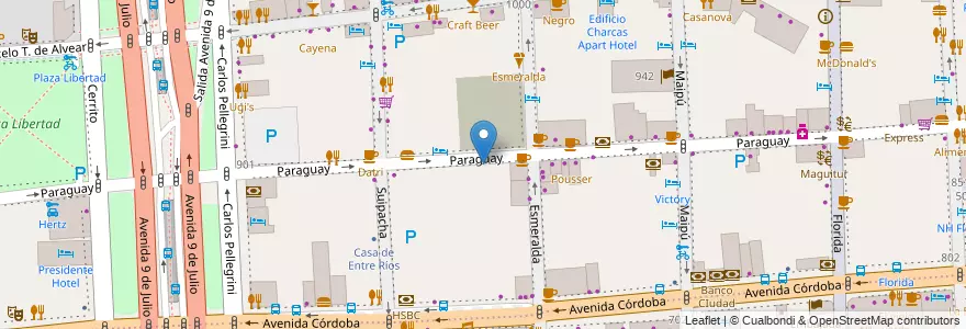 Mapa de ubicacion de Instituto San Marón, Retiro en Argentinië, Ciudad Autónoma De Buenos Aires, Comuna 1, Buenos Aires.
