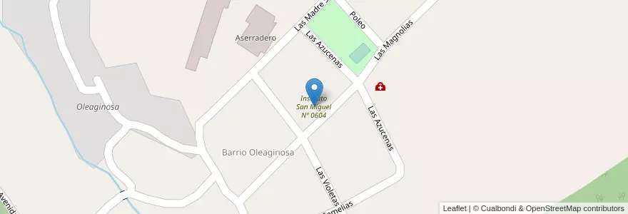 Mapa de ubicacion de Instituto San Miguel Nº 0604 en アルゼンチン, ミシオネス州, Departamento Eldorado, Municipio De Eldorado.