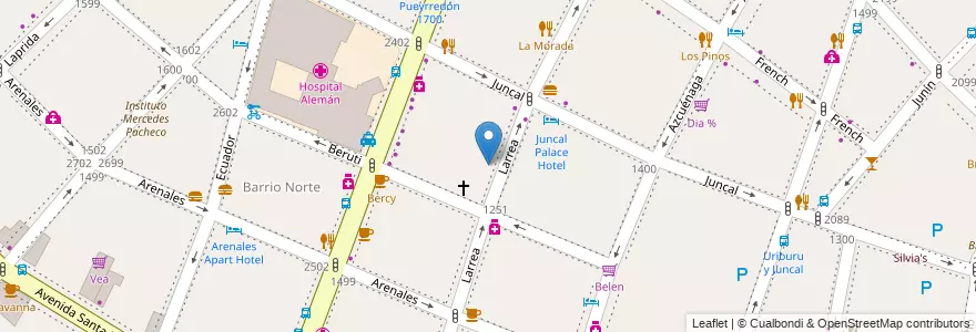 Mapa de ubicacion de Instituto San Miguel, Recoleta en Argentine, Ciudad Autónoma De Buenos Aires, Comuna 2, Buenos Aires.