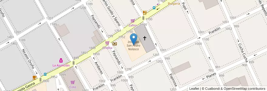 Mapa de ubicacion de Instituto San Pedro Nolasco, Caballito en آرژانتین, Ciudad Autónoma De Buenos Aires, Buenos Aires, Comuna 6.