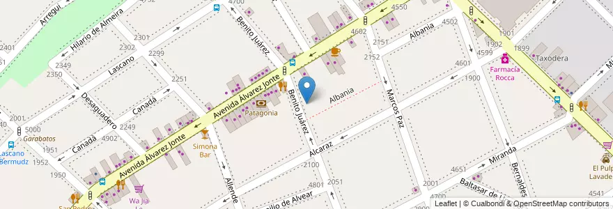 Mapa de ubicacion de Instituto San Rafael (niñas), Monte Castro en 아르헨티나, Ciudad Autónoma De Buenos Aires, 부에노스아이레스, Comuna 10.