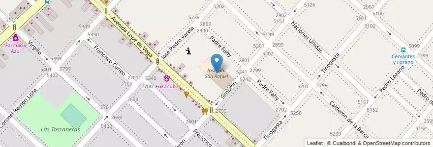 Mapa de ubicacion de Instituto San Rafael, Villa Devoto en 阿根廷, Ciudad Autónoma De Buenos Aires, 布宜诺斯艾利斯, Comuna 10.