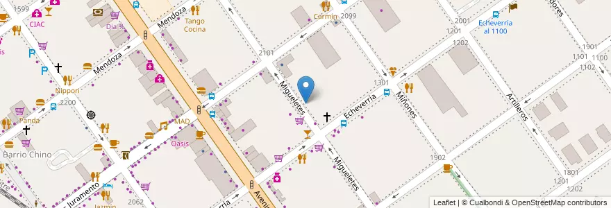 Mapa de ubicacion de Instituto San Román, Belgrano en Arjantin, Ciudad Autónoma De Buenos Aires, Buenos Aires, Comuna 13.