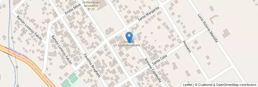 Mapa de ubicacion de Instituto Santa Bernardita en アルゼンチン, ブエノスアイレス州, Partido Del Pilar, Del Viso.