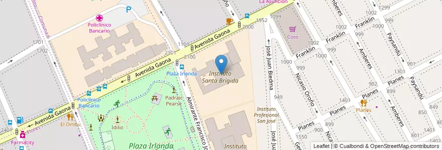 Mapa de ubicacion de Instituto Santa Brígida, Caballito en Arjantin, Ciudad Autónoma De Buenos Aires, Buenos Aires, Comuna 6.