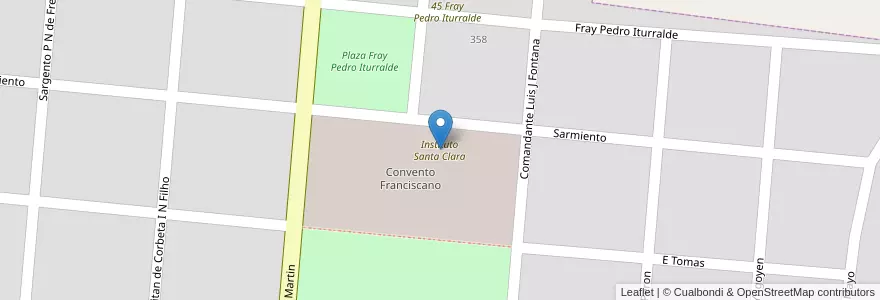 Mapa de ubicacion de Instituto Santa Clara en 아르헨티나, Formosa, Departamento Laishi, Municipio Misión San Francisco De Laishi, San Francisco De Laishí.
