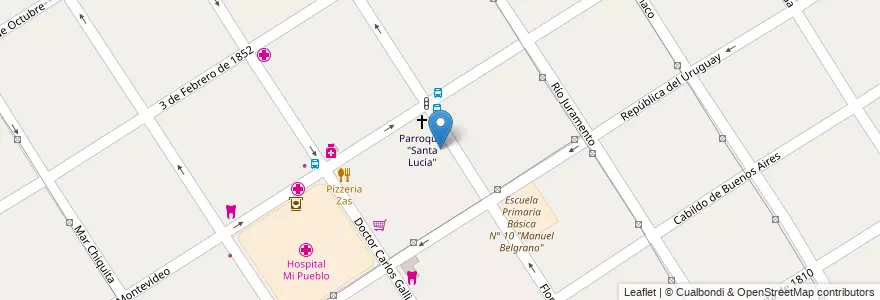 Mapa de ubicacion de Instituto "Santa Lucía" en Argentinien, Provinz Buenos Aires, Partido De Florencio Varela, Villa Vatteone.