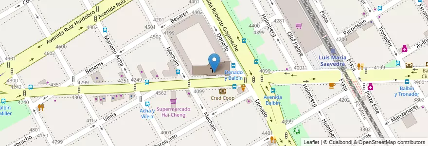 Mapa de ubicacion de Instituto Santa María de Nazareth, Saavedra en Argentinië, Ciudad Autónoma De Buenos Aires, Comuna 12, Buenos Aires.