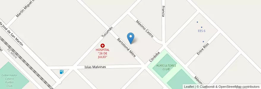 Mapa de ubicacion de INSTITUTO SANTA MARIA en Аргентина, Буэнос-Айрес, Partido De San Pedro.