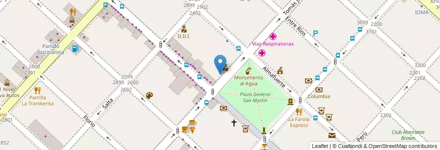 Mapa de ubicacion de Instituto Santa Rosa en Argentinien, Provinz Buenos Aires, Partido De La Matanza, San Justo.