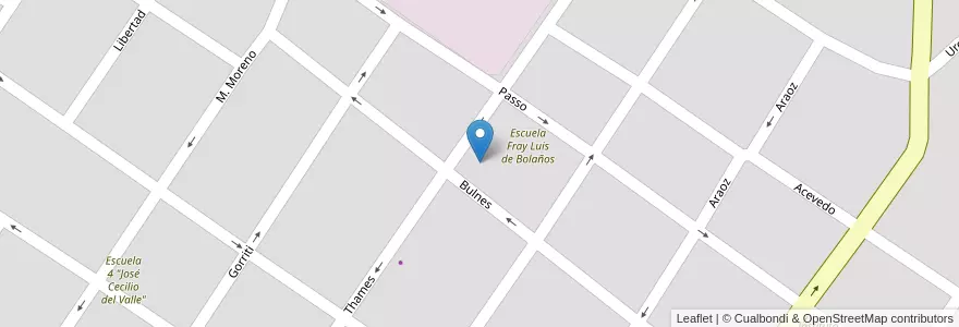 Mapa de ubicacion de Instituto Santiago Ferrari. en 阿根廷, 布宜诺斯艾利斯省, Partido De Baradero, Baradero.