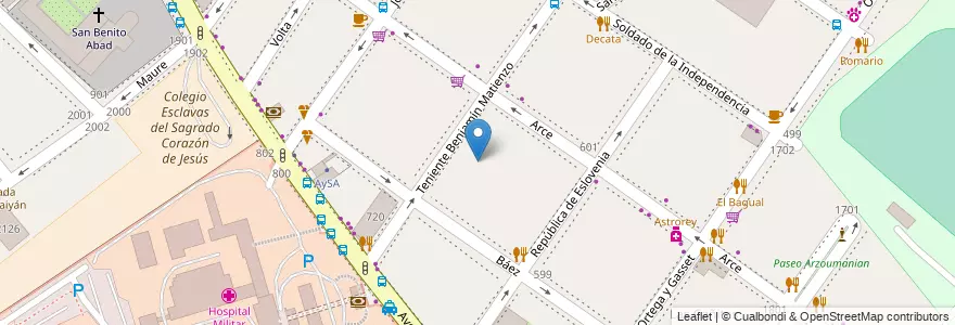 Mapa de ubicacion de Instituto Social Militar Doctor Dámaso Centeno Anexo Jardín de Infantes Gral. San Martín, Palermo en 阿根廷, Ciudad Autónoma De Buenos Aires, 布宜诺斯艾利斯, Comuna 14.