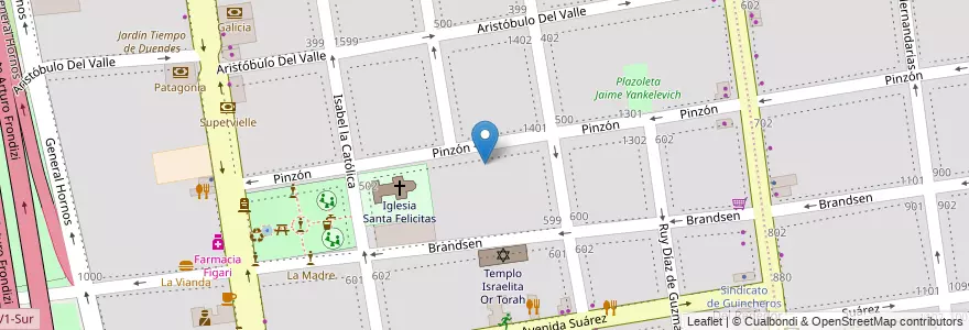 Mapa de ubicacion de Instituto Sta. Felicitas, Barracas en Argentinië, Ciudad Autónoma De Buenos Aires, Comuna 4, Buenos Aires.