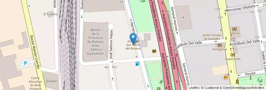 Mapa de ubicacion de Instituto Sta. María del Rosario, Barracas en 아르헨티나, Ciudad Autónoma De Buenos Aires, Comuna 4, 부에노스아이레스.