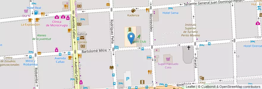 Mapa de ubicacion de Instituto Sta. Rosa, San Nicolas en アルゼンチン, Ciudad Autónoma De Buenos Aires, Comuna 1, ブエノスアイレス.