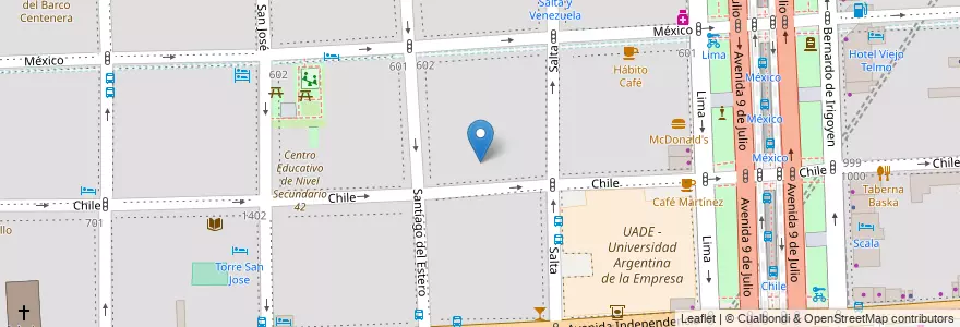 Mapa de ubicacion de Instituto Sup. de Alta Montaña del Centro Andino Bs. As., Montserrat en Argentinien, Ciudad Autónoma De Buenos Aires, Comuna 1, Buenos Aires.