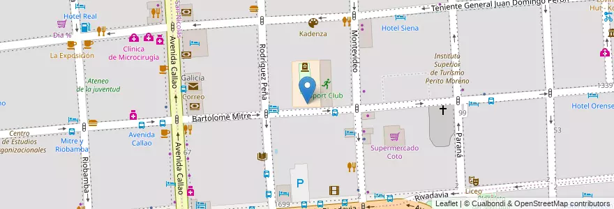 Mapa de ubicacion de Instituto Sup. Nueva Preparación Física, San Nicolas en Argentine, Ciudad Autónoma De Buenos Aires, Comuna 1, Buenos Aires.