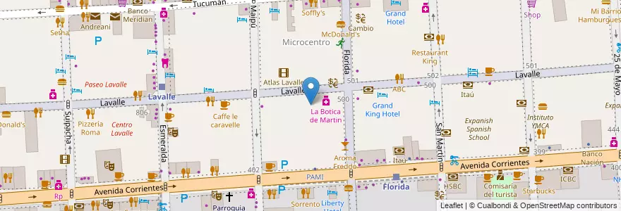 Mapa de ubicacion de Instituto Sup. Tecnológico Empresarial Argentino, San Nicolas en Argentina, Ciudad Autónoma De Buenos Aires, Comuna 1, Buenos Aires.
