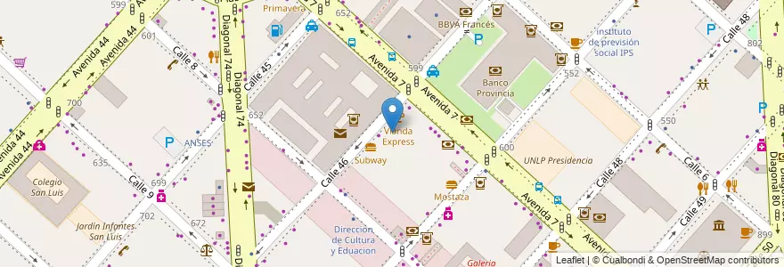 Mapa de ubicacion de Instituto Superio Docente Cgo. Guido de Andreis, Casco Urbano en Arjantin, Buenos Aires, Partido De La Plata, La Plata.