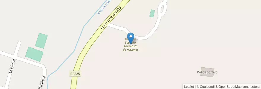 Mapa de ubicacion de Instituto Superior Adventista de Misiones en الأرجنتين, Misiones, Departamento Leandro N. Alem, Municipio De Leandro N. Alem.
