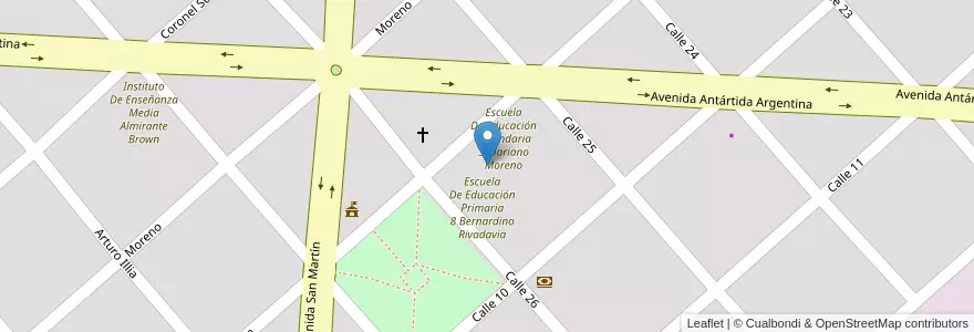 Mapa de ubicacion de Instituto Superior De Formacion Doc. 48 (Anexo Huanguelen) en 阿根廷, 布宜诺斯艾利斯省, Partido De Coronel Suárez, Huanguelén.
