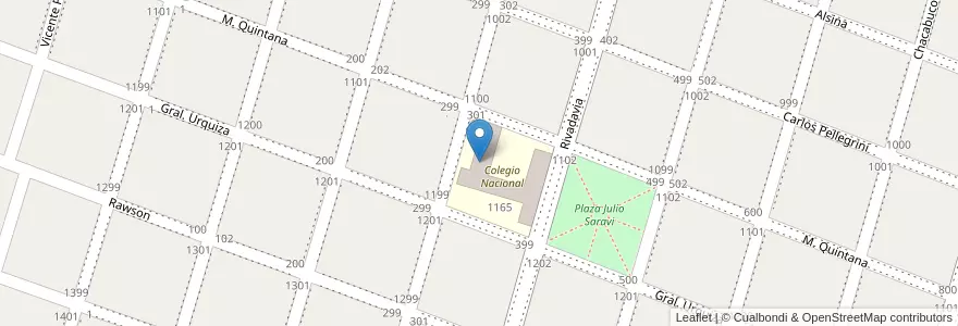 Mapa de ubicacion de Instituto Superior De Formacion Docente 142 en Argentinië, Buenos Aires, Partido De San Andrés De Giles.