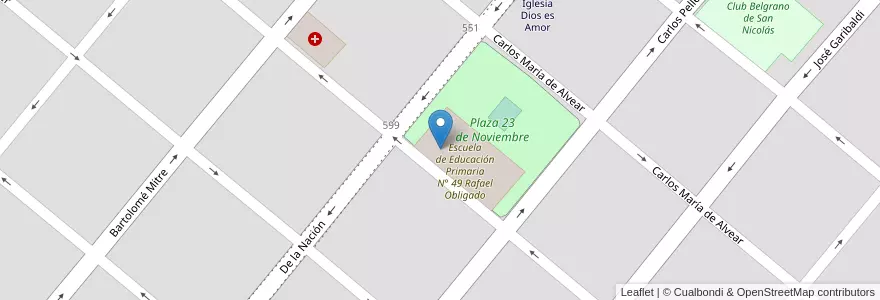 Mapa de ubicacion de Instituto Superior de Formación Docente N° 127 Ciudad del Acuerdo en Argentina, Provincia Di Buenos Aires, Partido De San Nicolás, San Nicolás De Los Arroyos.