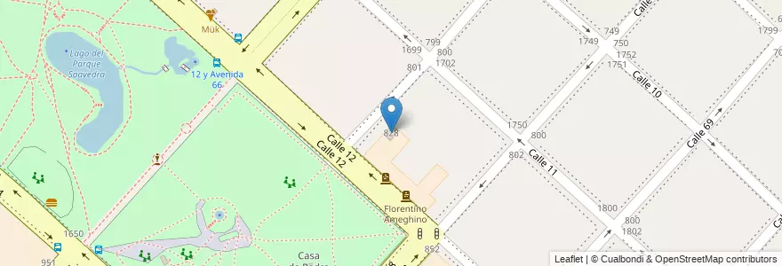 Mapa de ubicacion de INSTITUTO SUPERIOR DE FORMACION DOCENTE N° 17, Casco Urbano en アルゼンチン, ブエノスアイレス州, Partido De La Plata, La Plata.