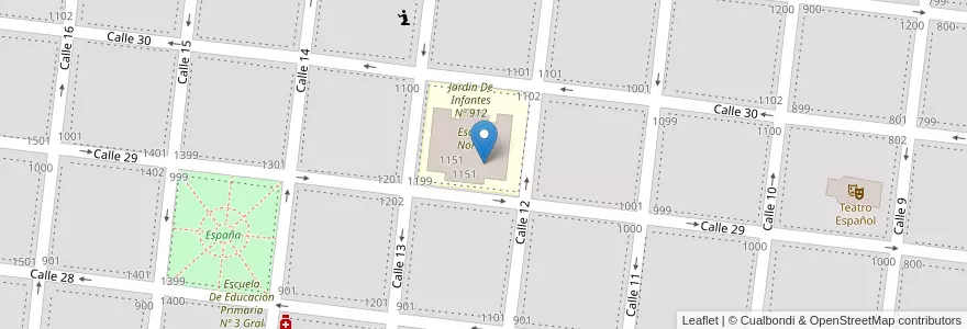Mapa de ubicacion de Instituto Superior De Formación Docente Nº 28 en アルゼンチン, ブエノスアイレス州, Partido De Veinticinco De Mayo, Veinticinco De Mayo.
