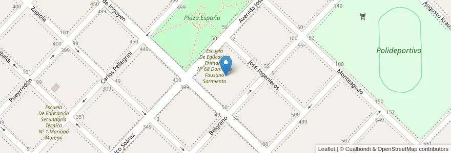 Mapa de ubicacion de Instituto Superior De Formación Docente Nº 6 en Аргентина, Буэнос-Айрес, Partido De Chivilcoy, Chivilcoy.