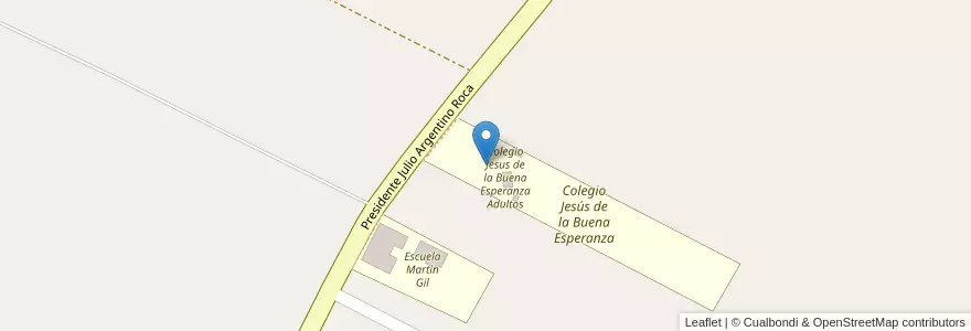Mapa de ubicacion de Instituto Superior de Formación Docente San Buenaventura en Argentina, San Juan, Cile, Calingasta.