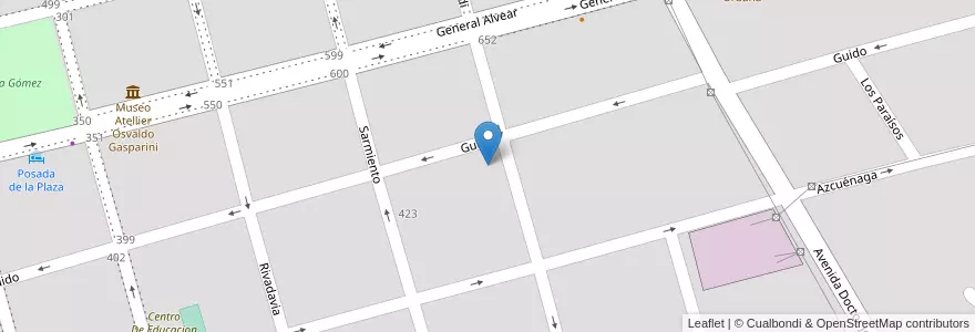Mapa de ubicacion de Instituto Superior De Formación Docente Y Técnica 143 en Arjantin, Buenos Aires, Partido De San Antonio De Areco, San Antonio De Areco.