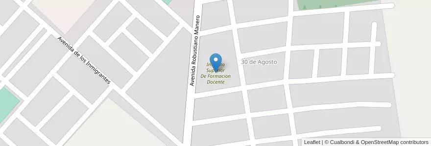 Mapa de ubicacion de Instituto Superior De Formacion Docente en Аргентина, Сальта, Orán, Municipio De Colonia Santa Rosa, Colonia Santa Rosa.
