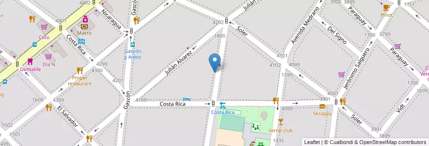 Mapa de ubicacion de Instituto Superior del Prof. San Agustín, Palermo en Argentine, Ciudad Autónoma De Buenos Aires, Buenos Aires, Comuna 14.