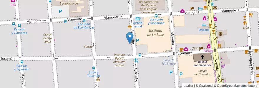 Mapa de ubicacion de Instituto Superior del Profesor Doctor Joaquín V. González, Balvanera en الأرجنتين, Ciudad Autónoma De Buenos Aires, Comuna 3, Buenos Aires.