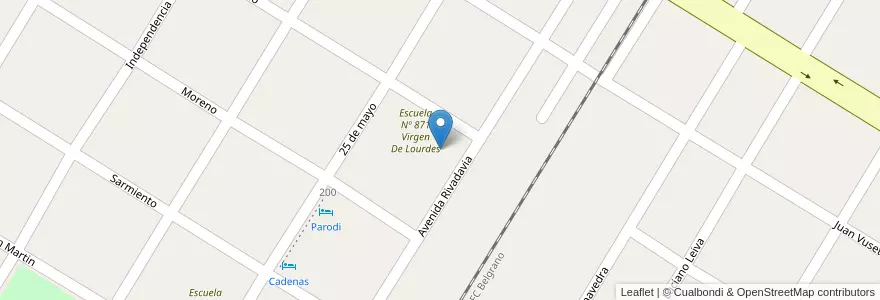 Mapa de ubicacion de Instituto Superior Del Profesorado Provincial N° 7 en 阿根廷, Santiago Del Estero, Departamento Moreno.