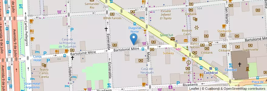 Mapa de ubicacion de Instituto Superior Educativo de la Cámara de Com., Indus. y Prod. R.A., San Nicolas en Argentina, Autonomous City Of Buenos Aires, Comuna 1, Autonomous City Of Buenos Aires.