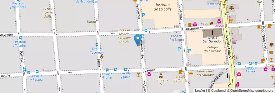 Mapa de ubicacion de Instituto Superior Emerson, Balvanera en 아르헨티나, Ciudad Autónoma De Buenos Aires, Comuna 3, 부에노스아이레스.