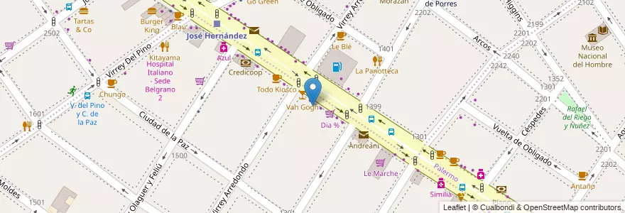 Mapa de ubicacion de Instituto Superior Letras Eduardo Mallea, Colegiales en Argentinien, Ciudad Autónoma De Buenos Aires, Buenos Aires, Comuna 13.