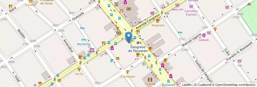 Mapa de ubicacion de Instituto Superior Mariano Moreno, Belgrano en 아르헨티나, Ciudad Autónoma De Buenos Aires, 부에노스아이레스, Comuna 13.
