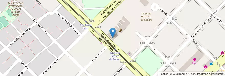 Mapa de ubicacion de Instituto Superior Ntra. Sra. de Fátima, Villa Soldati en 阿根廷, Ciudad Autónoma De Buenos Aires, 布宜诺斯艾利斯, Comuna 8.