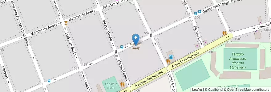 Mapa de ubicacion de Instituto Suyay, Caballito en 阿根廷, Ciudad Autónoma De Buenos Aires, 布宜诺斯艾利斯, Comuna 6.