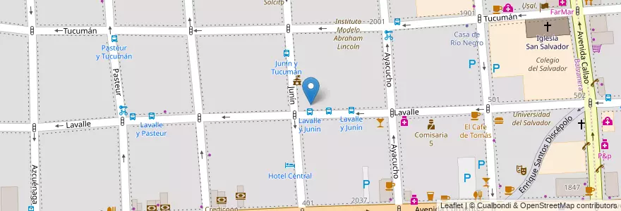 Mapa de ubicacion de Instituto Tea y Deportea, Balvanera en 아르헨티나, Ciudad Autónoma De Buenos Aires, Comuna 3, 부에노스아이레스.