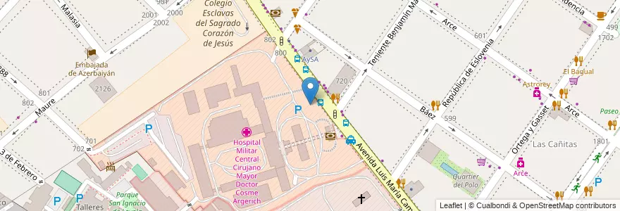 Mapa de ubicacion de Instituto Técnico Superior de Sanidad, Palermo en Arjantin, Ciudad Autónoma De Buenos Aires, Buenos Aires, Comuna 14.