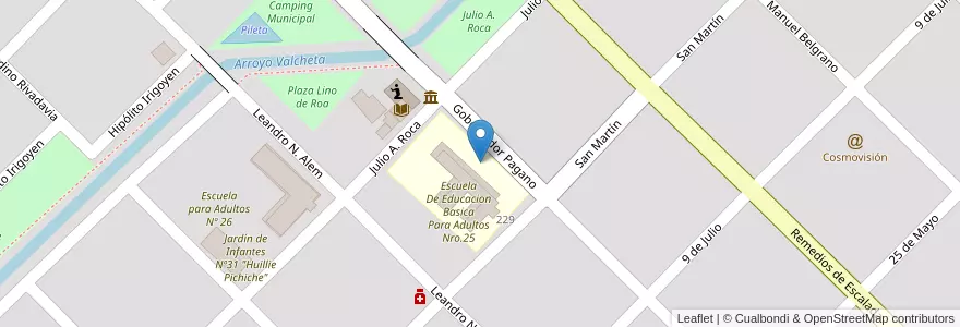 Mapa de ubicacion de Instituto Tecnico Superior en الأرجنتين, ريو نيغرو, Departamento Valcheta, Valcheta, Valcheta.